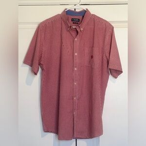 Chaps Men's Red Gingham Button Down Shirt